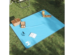 Vidaxl Toalha De Piquenique Com Estacas 205x155 Cm Azul
