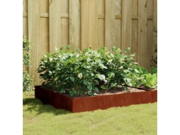 Vidaxl Canteiro Elevado De Jardim 100x100x33,5 Cm Aço Corten