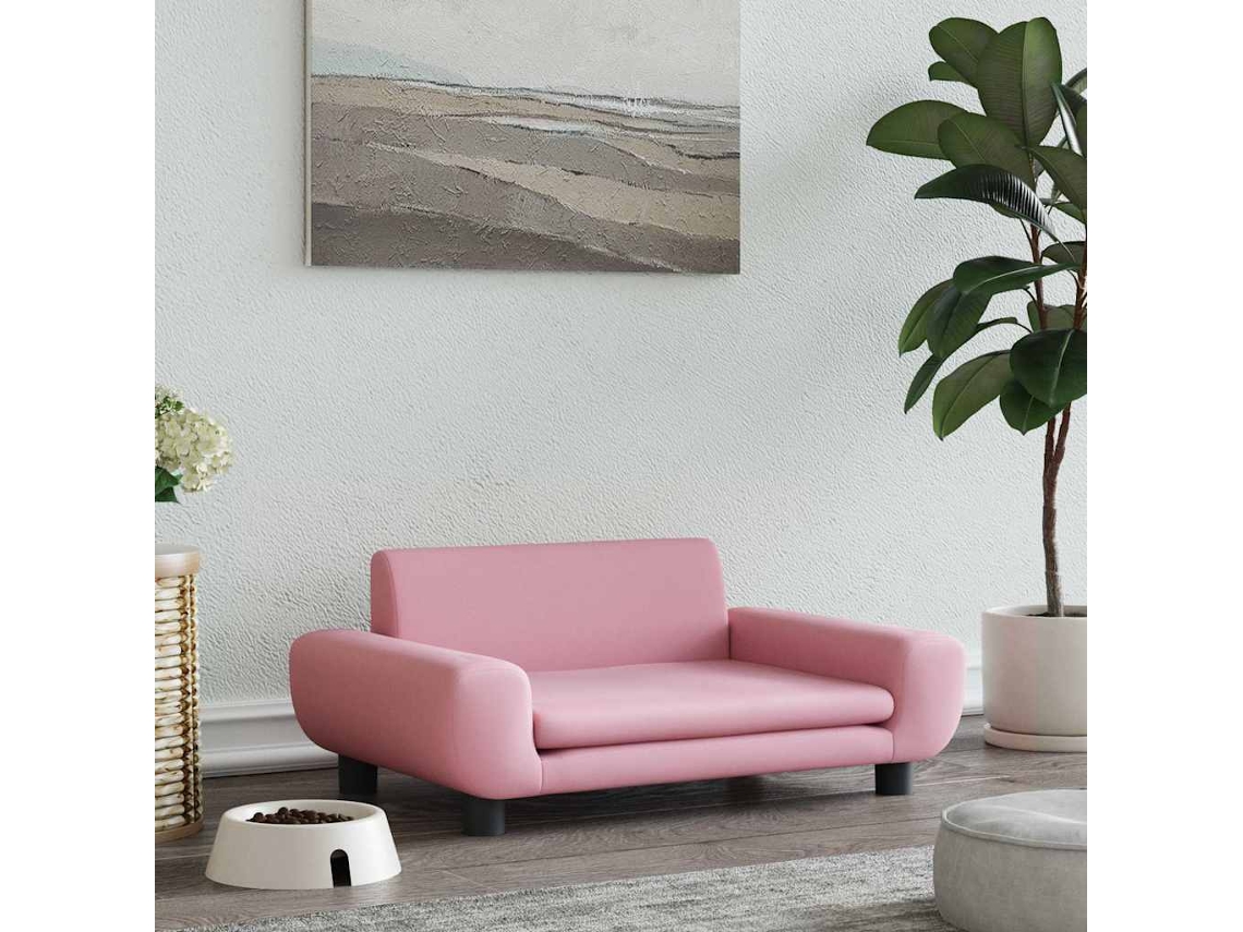 Vidaxl Cama 70x45x33 Cm Veludo Rosa