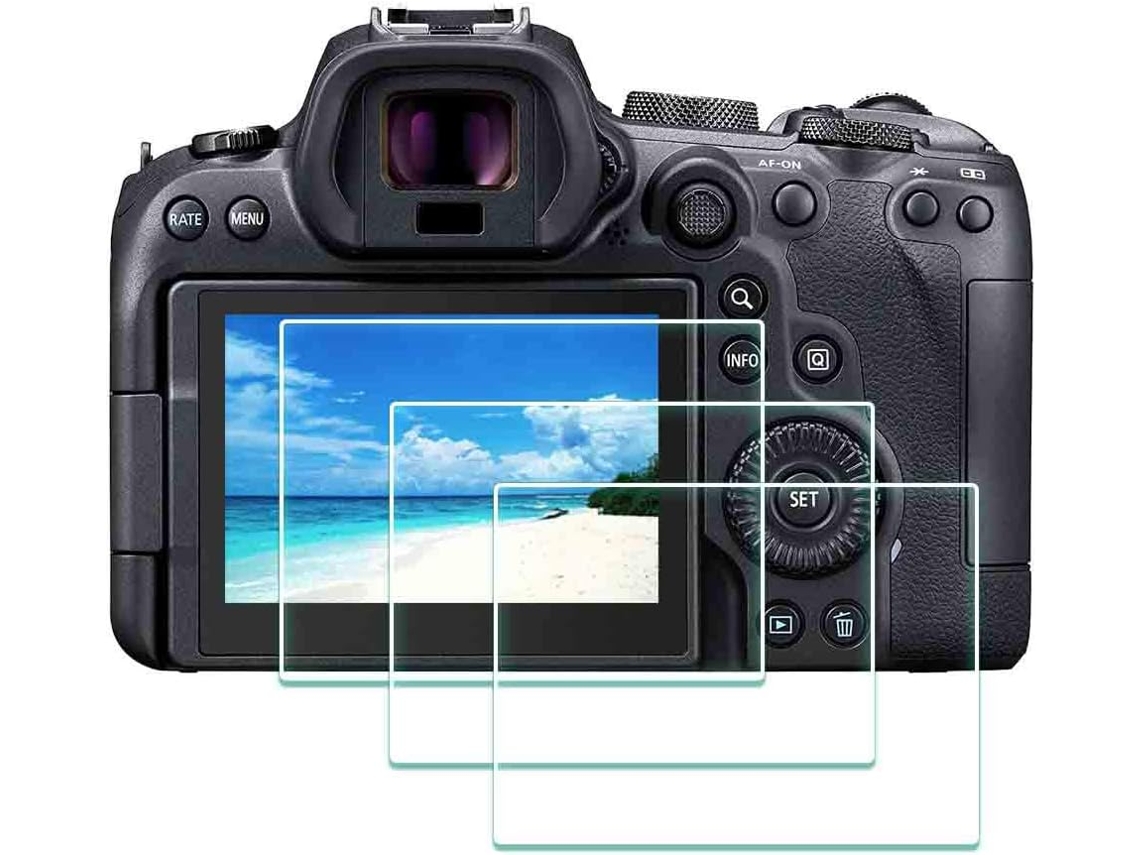 Protetor de Ecrã para Canon Eos R5 Ii Película Protetora de Vidro Temperado 9h para Câmeras CUICH (3 Pack)