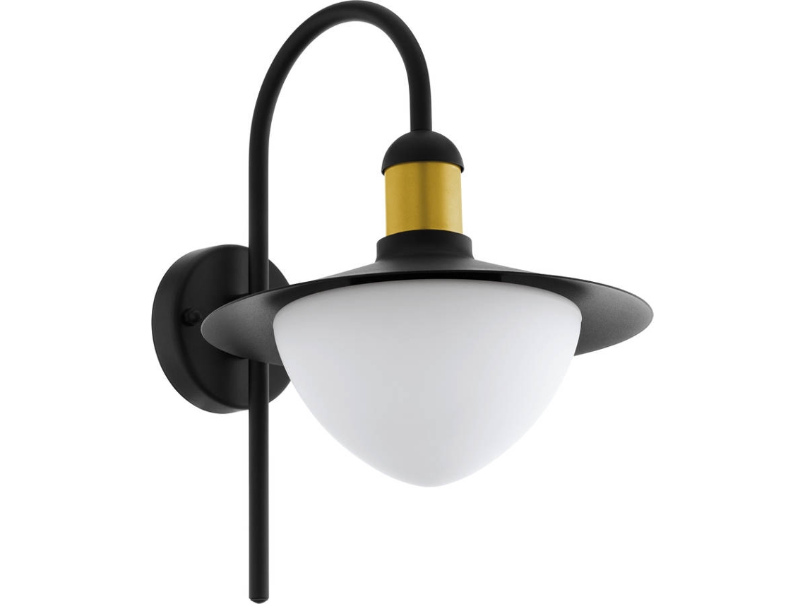 Candeeiro Exterior de parede EGLO Sirmione 375 mm Preto