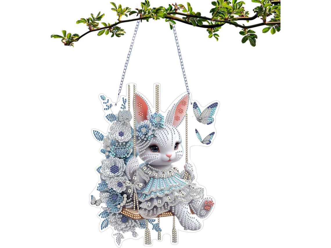 Kit De Pintura Com Strass Para Arte De Primavera, Coelhinho E Páscoa