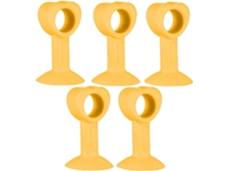 Batente de Porta Borracha Silicone Puxador Sem Furos Almofada Amortecimento para Banheiro 5 Peças (cor: Azul)
