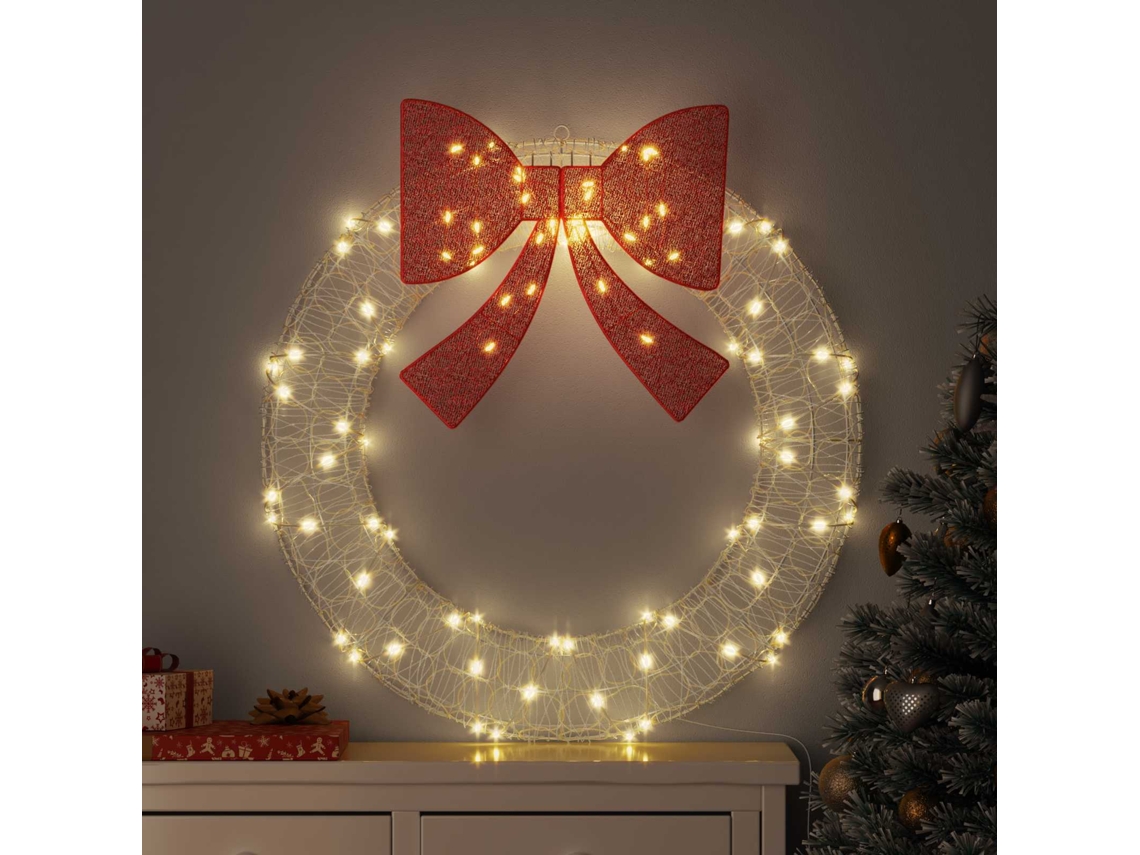 Vidaxl Guirlanda 80 Led Branco Quente 92 X 92 X 9,5 Cm Acrílo