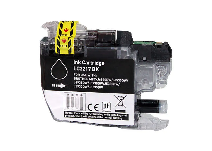 Bulk BROTHER Lc3217 Negro Cartucho de Tinta Generico Reemplaza Lc3217Bk
