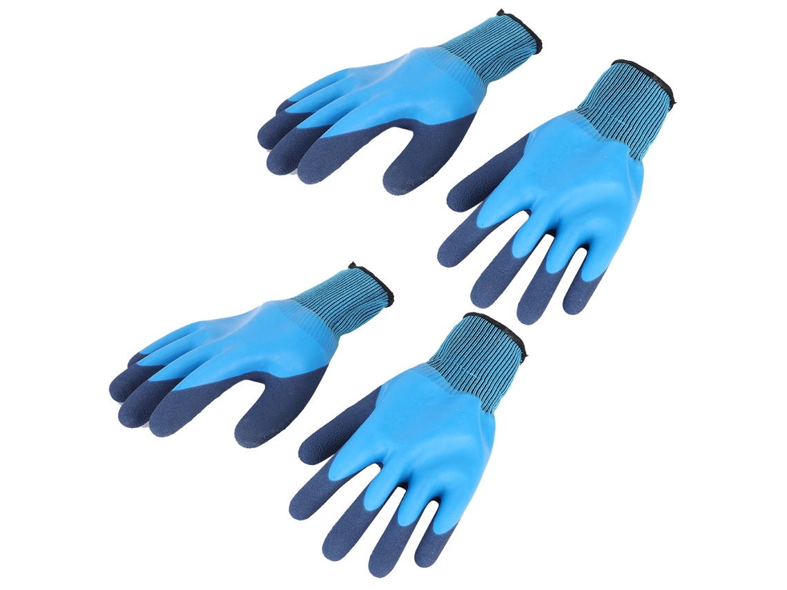 Luvas De Proteção Para Jardim Agricola Anti Deslizantes Impermeáveis De Látex 2 Pares