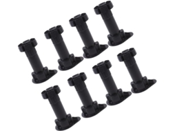 Tehaux Conjunto De 8 Pés Móveis Ajustáveis Em Altura, Pés De Mesa Em Plástico Preto Para Sofá, Armário E Móveis