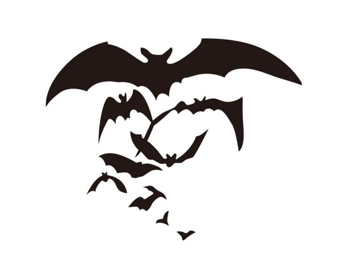 Adesivo Decorativo Parede Morcego Preto Halloween