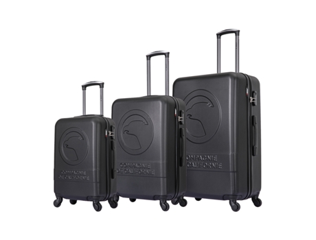 Conjunto de 3 Malas Pretas com Rodinhas Cc-T243 Black COMPAGNIE DE CALIFORNIE