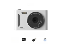 Câmara Digital Tela Ips De 2,4 Polegadas, Zoom De 8x Com Luz De Preenchimento (branco - Cartão De 32 Gb) Cuich