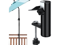 Suporte Guarda-sol - Base Guarda-sol - Suporte Sombrinha - Clip Mesa/balcão - Metal - Preto