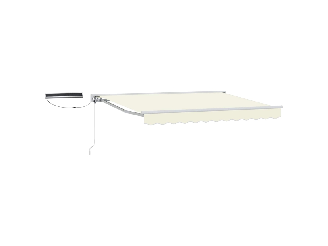 Conjunto 1 Toldo Retrátil Elétrico Vidaxl Branco Alumínio (3,5 X 2,5 M)