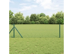 Vidaxl Cerca De Malha 25 X 0,6 M Aço Verde