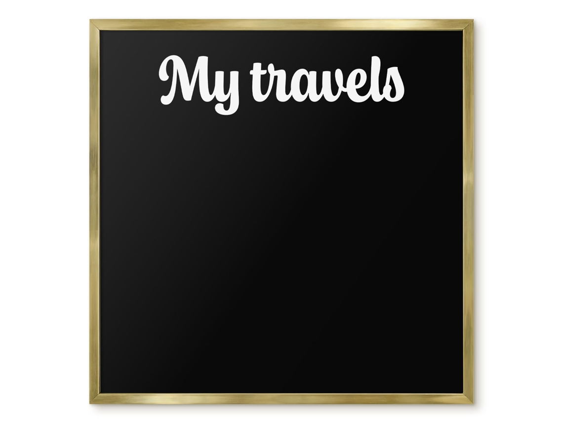Magnetic Board My Travels For The Living Room Espelharte (50x50 Cm)
