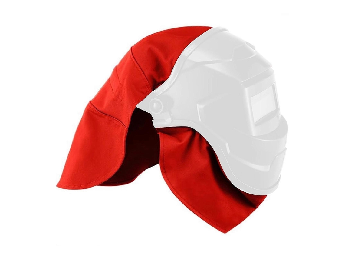 Conjunto de capa de segurança para soldagem e treinamento, cobertura total para cabeça e pernas, tecido de couro resistente, fácil instalação para uso interno.