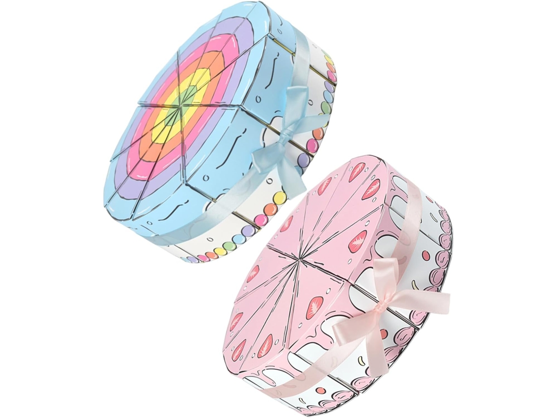 Conjunto De 10 Recipientes Triangulares Para Doces E Bolos, Nas Cores Rosa E Azul, Caixas De Papel Para Festas