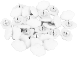 Sungooyue Alfinetes, Alfinetes de Resina Branca e Aço, 30 Peças com Caixa de Armazenamento, Alfinetes Decorativos Macios