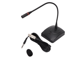 Microfone de Pescoço de Cisne Desktop 6.35mm com Luz para Conferências Gravação Transmissão