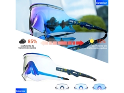 Óculos de Ciclismo Unissex com Proteção Uv400 MDUG (modelo Fotocromático 9)