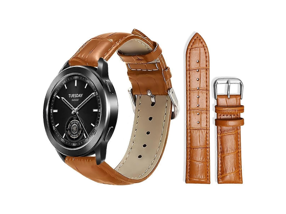 Pulseira De Couro Com Fivela De Pino E Textura De Bambu Xdfind