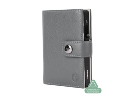 Valenta Carteira Card Wallet Leather Magsafe Luxe Grey