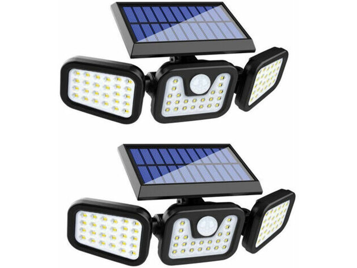Luz solar externa com 74 LEDs, sensor de movimento, IP65, 360°, jardim NOVA LINE