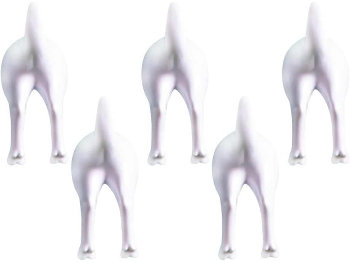 Conjunto De 5 Ganchos Parede Em Formato Rabo Cachorro Para Pendurar