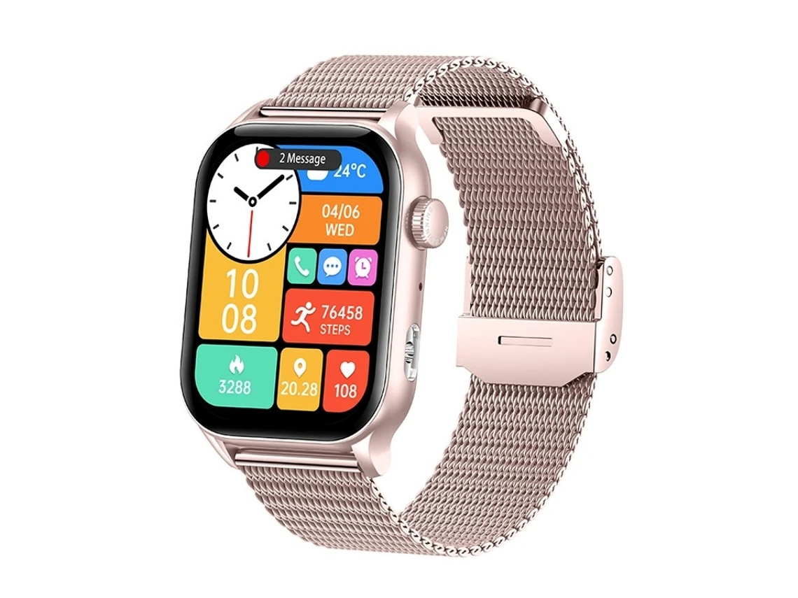 Kr86 Smartwatch Bluetooth Chamando Assistente De Voz Ai Meio Dia Resto Noite Monitoramento Do Sono Rosa Bestvite