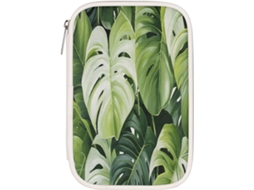 Porta-lápis Tropic em formato Palmeira Folha, organizador de material escolar, porta-lápis com estampa.