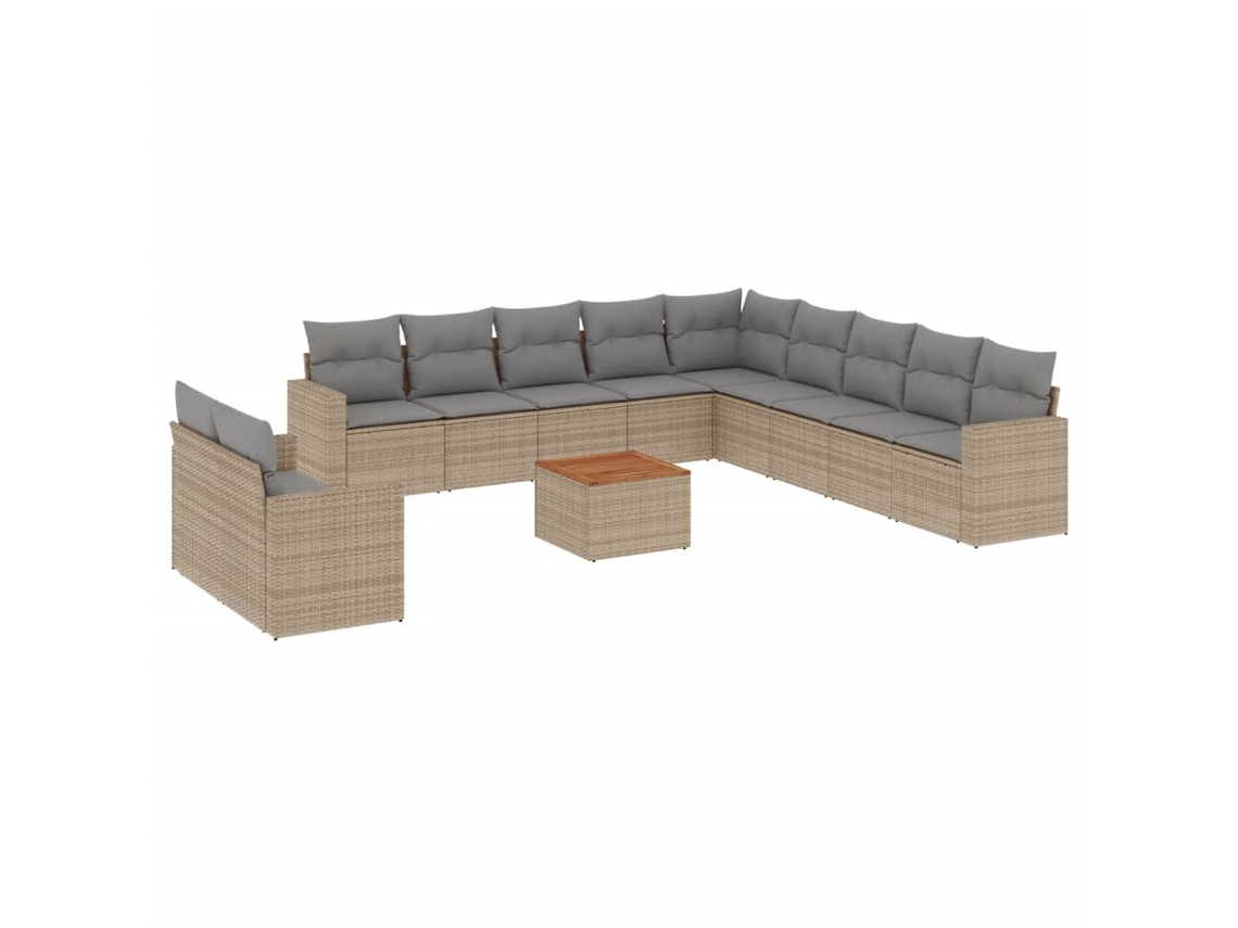 Garden Sofa Set, Garden Sofa Sets Vidaxl Bege Rattan / Vime (n/a)