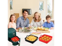 Tigela de Silicone para Air Fryer 23 X 21 X 6 5 Cm Preto