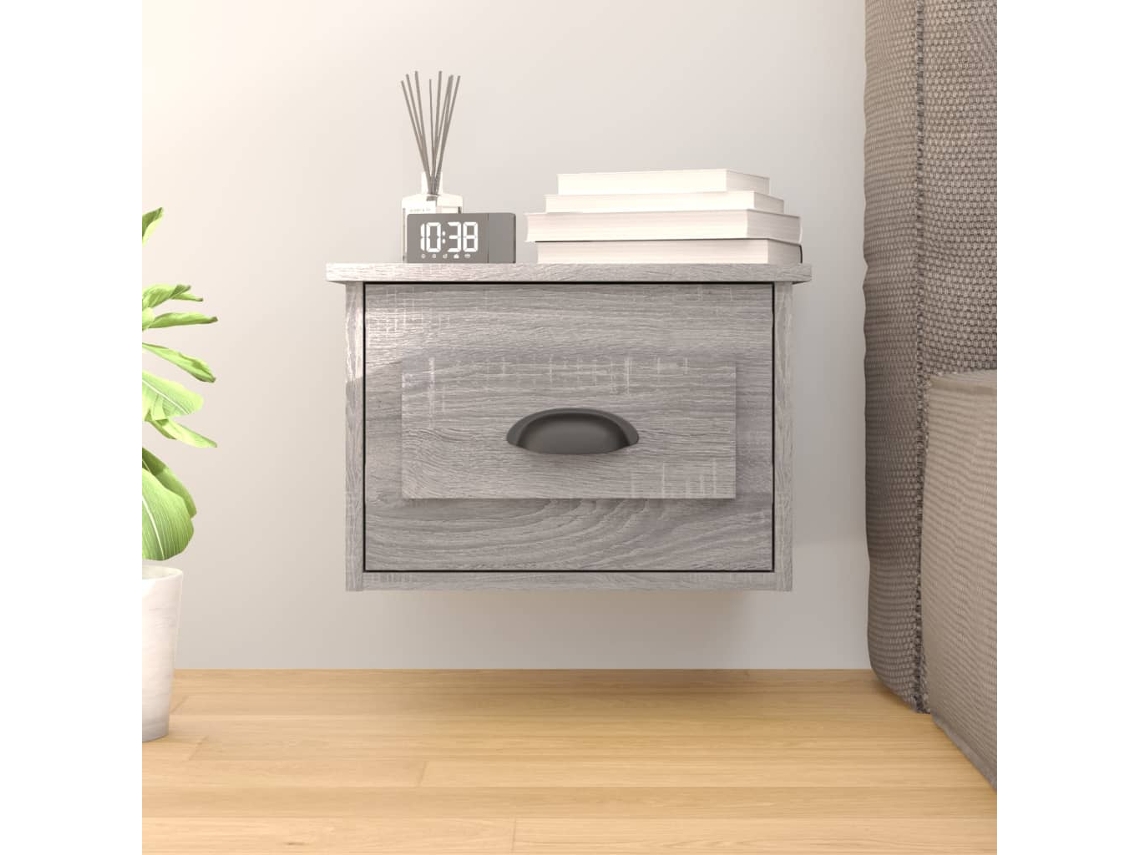 Vidaxl Mesa De Cabeceira De Parede 41,5x36x28 Cm Cinzento Sonoma
