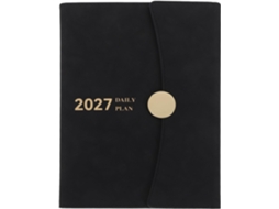 Agenda Profissional 2027 (12 Meses), Formato A5, Capa Em Imitação De Couro, Estudos E Vida Diária
