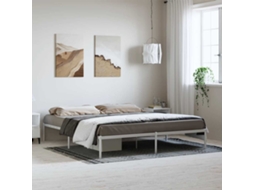 Vidaxl Estrutura De Cama 183x213 Cm Metal Branco