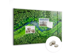 Quadro Magnético De Parede Rio Na Floresta Para A Sala De Estar Espelharte (60x40 Cm)