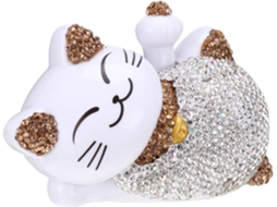 Decoração De Gato Solar Em Pvc Com Strass Para Movimento Automático Na Sala De Estar E