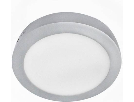 Candeeiro de Teto Embutida  Extraplano Redondo (Cinzento - LED - 20 W - Alumínio - 22.5x3.5 cm)