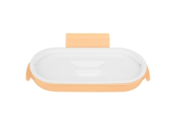 Suporte de saco de lixo de parede ecológico Slowmoose, sem furos, com tampa, amarelo e branco