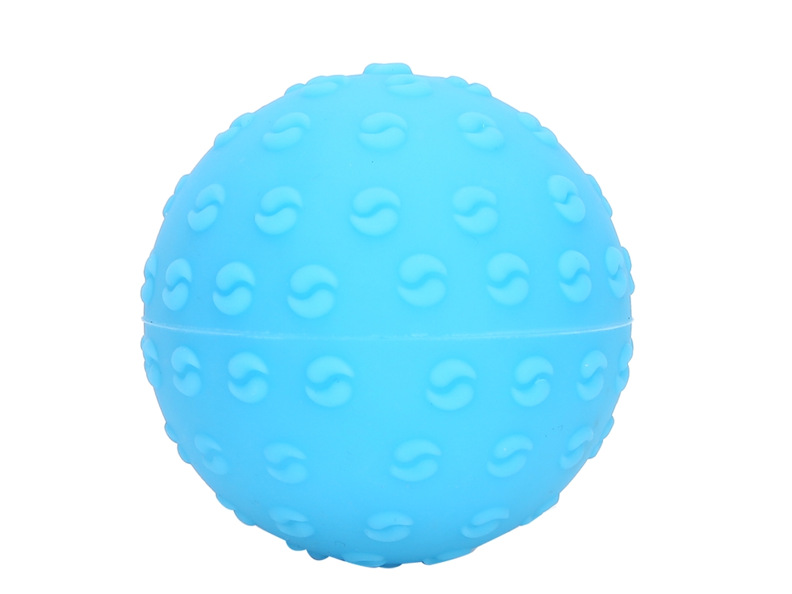 Bola Massagem Miofascial Silicone Azul Ioga Fitness Ombros Mãos