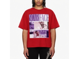Rockinstone Scarface Movie Miami Solid Red Adult T-shirt Size:xl