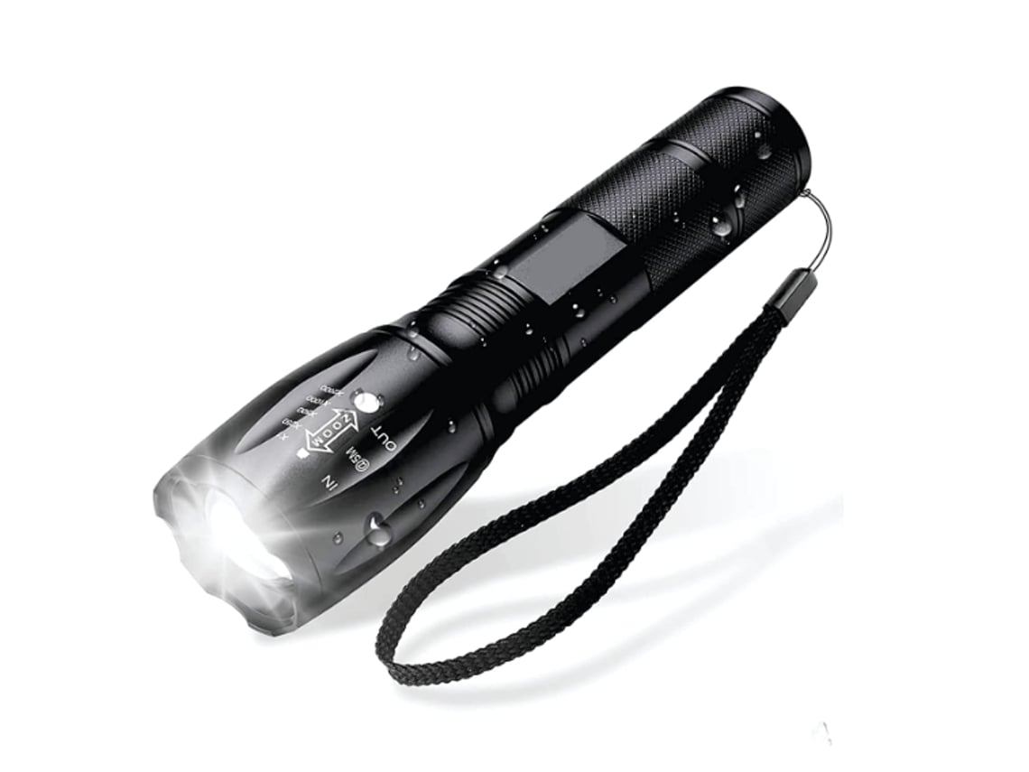 Lanterna Led 2.000 Lúmens Para Homens Pais E Filhos Lanterna Superbrilhante Com Zoom Preta Yunzii