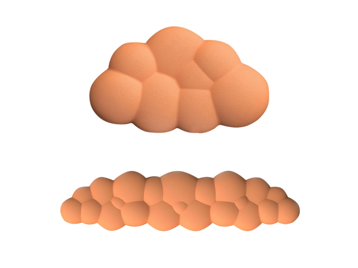 Teclado E Mouse Pad Cloud Com Apoio Para Pulso Slowmoose (laranja)