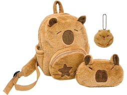 Mochila– De Pelúcia Para Miniescola| Macia Viagens, Ideal Aventuras No Zoológico, Livros Divertidos E Uma