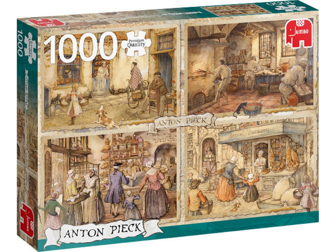 Puzzle JUMBO Anton Pieck: Baker from the 19th Century (1000 Peças)