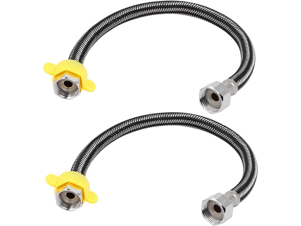 Conector de Vaso Sanitário com Rosca Fêmea 1/2pt X Rosca Fêmea 1/2pt, 50 Cm de Comprimento, 2 Peças CHABERLU