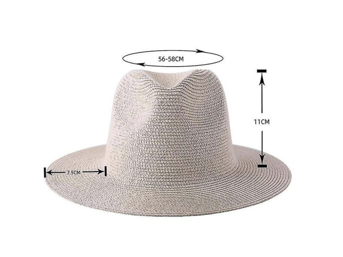 2026 sombrero Fedora de Paja para Hombres Materiales de Alta Calidad Diy 3 Estilos Protección Uv Bege