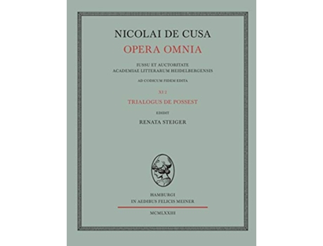 Livro Nicolai de Cusa Opera omnia Nicolai de Cusa Opera omnia Latin Edition de Nikolaus Von Kues (Latim)
