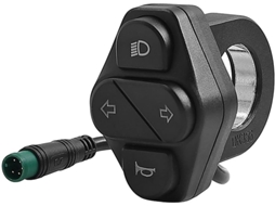 Botão SFUSHOS multifuncional para farol e pisca-pisca de scooter elétrica