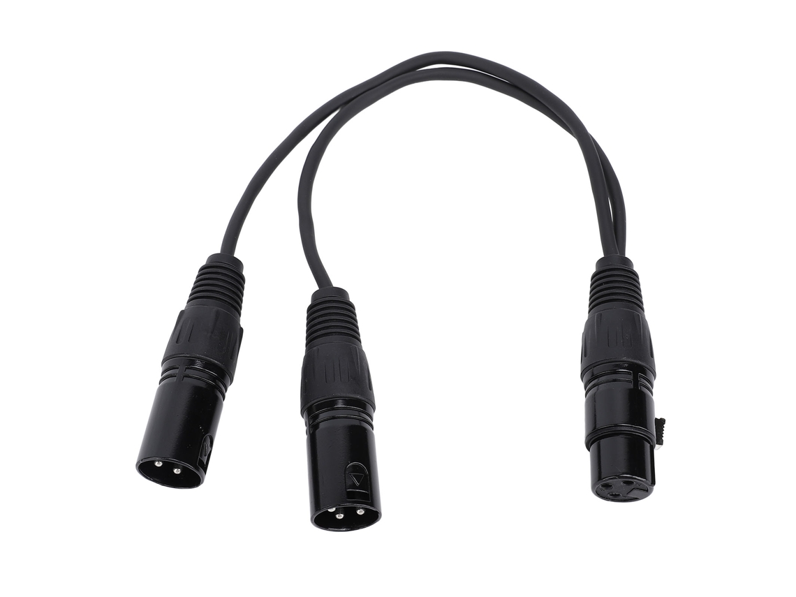 Cabo divisor XLR com fêmea de 3 pinos para transmissão de sinal de microfone EOOCOO