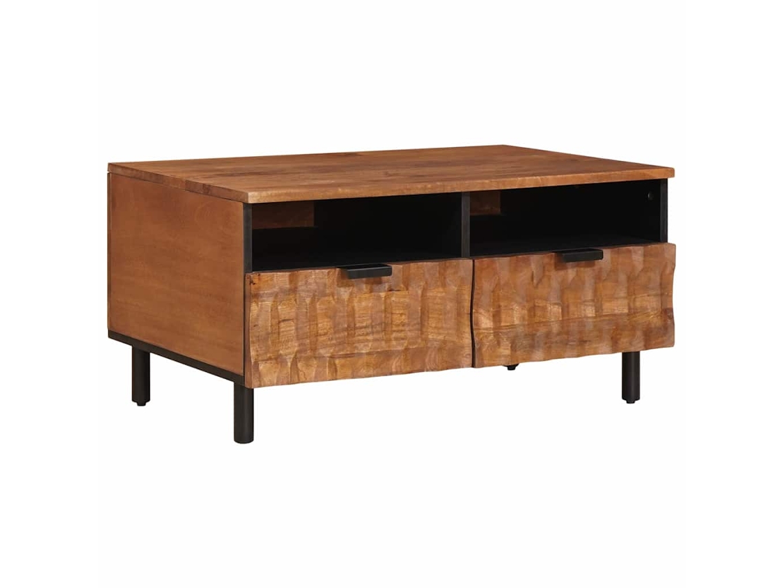 Vidaxl Mesa De Centro Castanho 80 X 54 X 40 Cm Madeira De Manga Maciça
